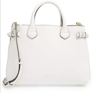 Burberry White Banner Bag